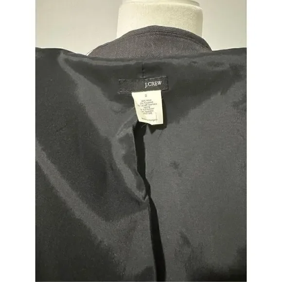 J.crew dark gray blazer jacket 96% wool beautiful blazer 2 - Picture 3 of 6